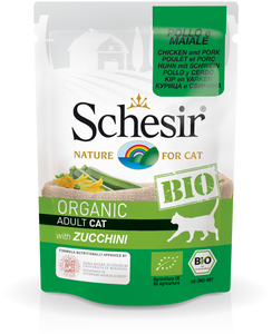 Schesir - Alimento per gatti - Pollo e Maiale con Zucchine 85gr