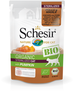 Schesir - Alimento per gatti - Sterilized Pollo e Maiale con Zucca 85gr