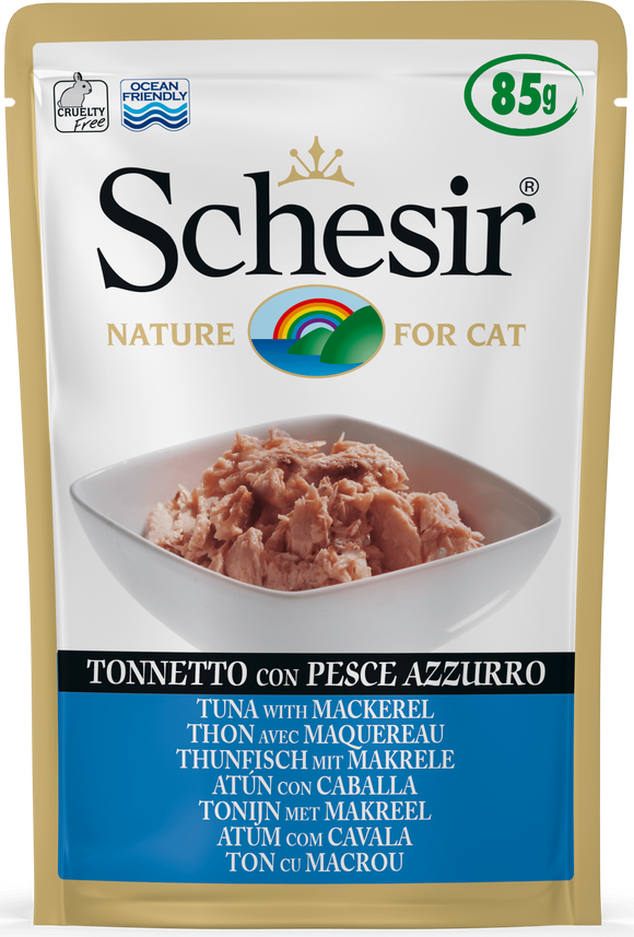Schesir - Alimento per gatti - Tonnetto con Pesce Azzurro 85gr
