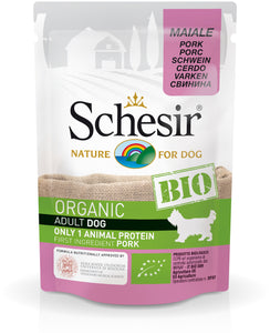 Schesir - Alimento per cani - Maiale BIO 85gr