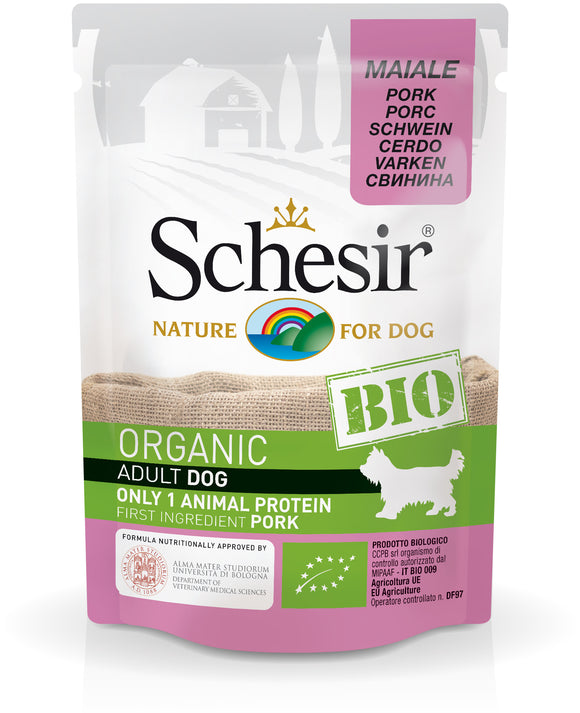 Schesir - Alimento per cani - Maiale BIO 85gr