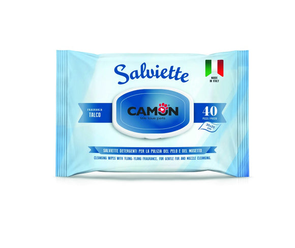 Camon - Articolo per cani e per gatti - Salviette al Talco
