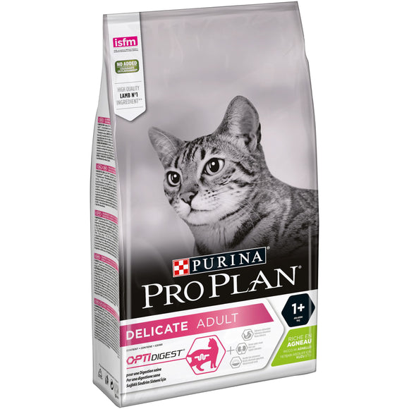 Purina - Alimento per gatti - Pro Plan Delicate Adult Gatto Crocchette con agnello 1,5kg