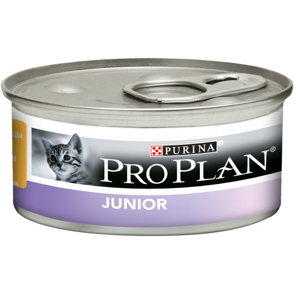 Purina - Alimento per gatti - Pro Plan Mousse Junior con Pollo 85gr