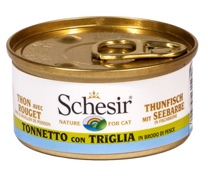 Schesir - Alimento per gatti - Tonnetto con triglia in brodo di pesce 70gr