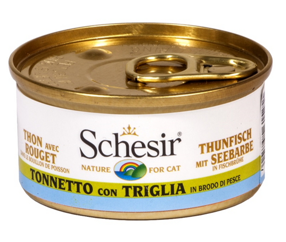 Schesir - Alimento per gatti - Tonnetto con triglia in brodo di pesce 70gr