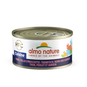 Almo Nature - Alimento per gatti - HFC Cuisine tonno, pollo e prosciutto 70gr