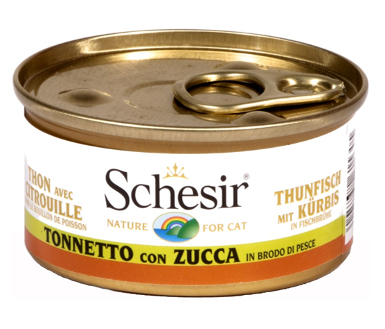 Schesir - Alimento per gatti - Tonnetto con zucca in brodo di pesce 70gr