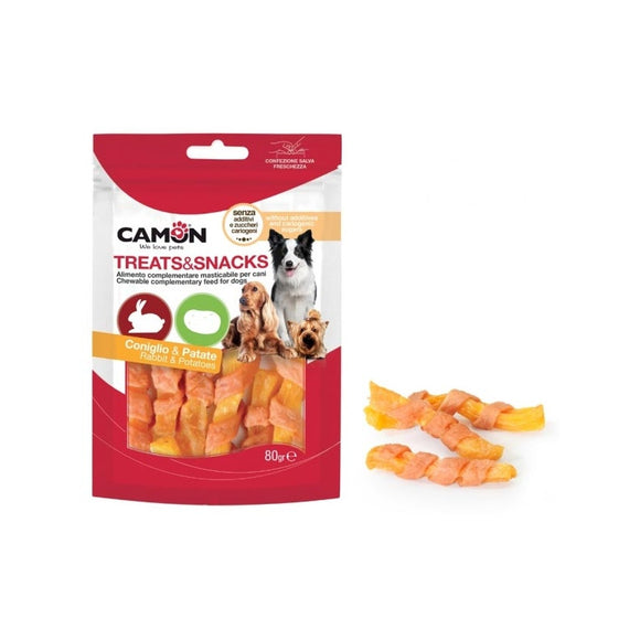 Camon - Articolo per cani - Treats&Snack Coniglio e patate da 80gr