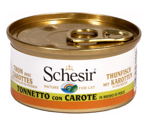 Schesir - Alimento per gatti - Tonnetto con carote in brodo di pesce 70gr