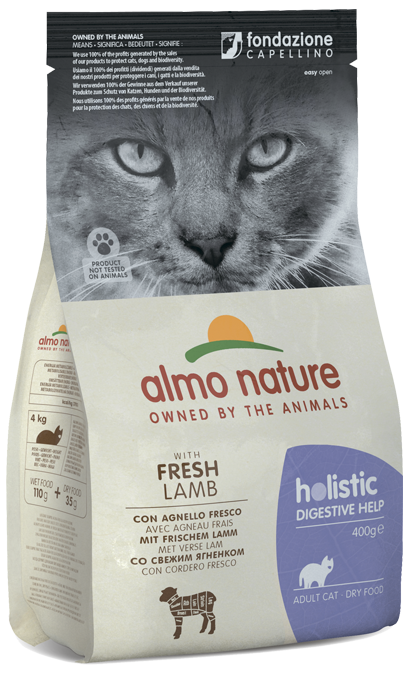 Almo Nature - Alimento per gatti - Holistic Digestive Help con Agnello Fresco 400gr/2kg