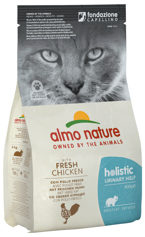 Almo Nature - Alimento per gatti - Holistic Urinary Help con Pollo Fresco 400gr/2kg