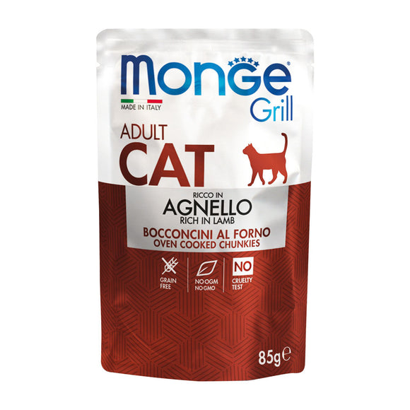 Monge - Alimento per gatti - Grill buste Adult da 85gr