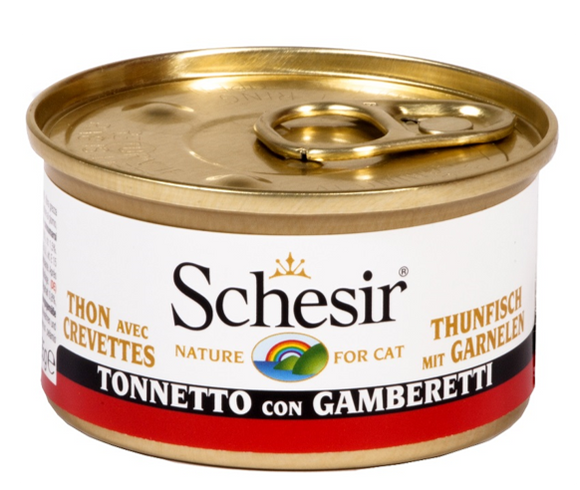 Schesir - Alimento per gatti - Tonnetto con gamberetti 85gr