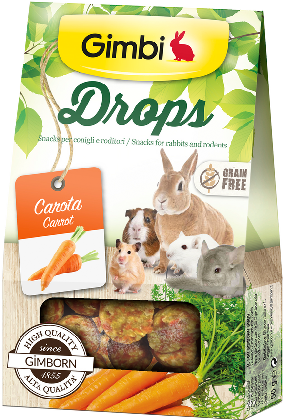 Gimbi - Alimento per roditori - Drops con Carota 50gr