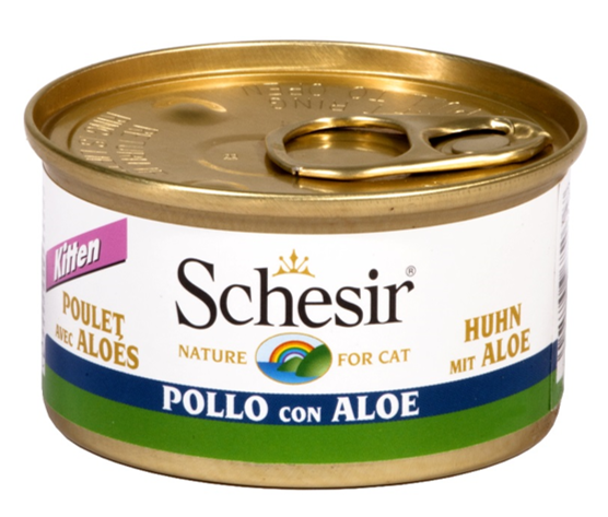 Schesir - Alimento per gatti - Kitten Filetti di pollo con aloe 85gr