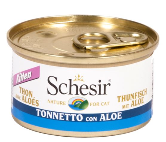Schesir - Alimento per gatti - Kitten Tonnetto con aloe 85gr