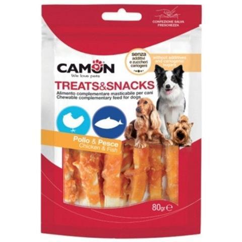 Camon - Articolo per cani - Treats&Snack Pollo&Pesce 80gr