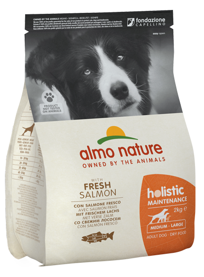 Almo Nature - Alimento per cani - Holistic Maintenance con Salmone Fresco M/L 2kg