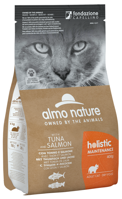Almo Nature - Alimento per gatti - Holistic Maintenance Maintenance con Tonno e Salmone 400gr