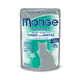 Monge - Alimento per gatti - TONNO/ANATRA 80gr