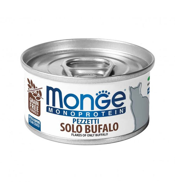 Monge - Alimento per gatti - sfilaccetti solo BUFALO 80gr