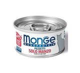 Monge - Alimento per gatti - pezzetti solo MANZO 80gr