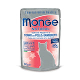 Monge - Alimento per gatti - TONNO/POLLO/GAMBERETTI 80gr
