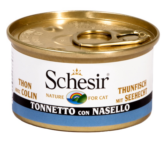 Schesir - Alimento per gatti - Tonnetto con nasello 85gr