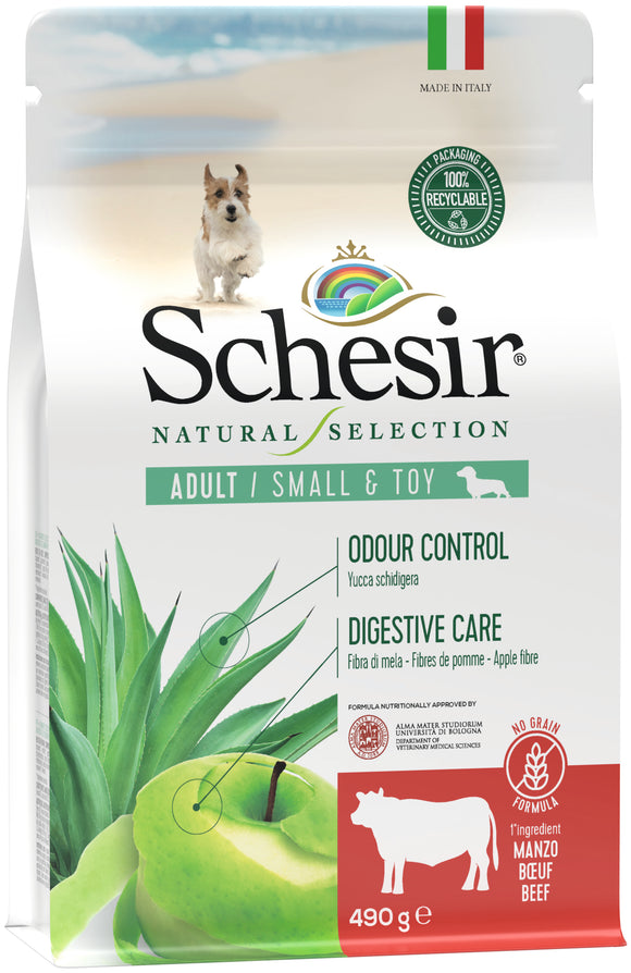 Schesir - Alimento per cani - Natural Selection Adult Small & Toy con Manzo