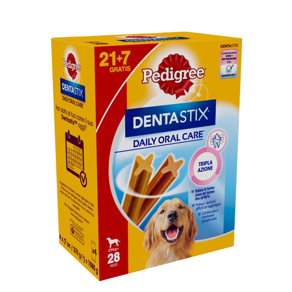 Pedigree - Articolo per cani - Dentastix Large Multipack 21+7 pz omaggio 4x270gr
