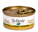 Schesir - Alimento per gatti - Tonnetto con pesce azzurro in brodo di pesce 70gr