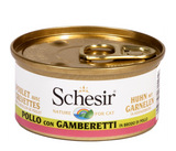 Schesir - Alimento per gatti - Pollo con gamberetti in brodo di pollo 70gr