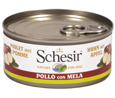 Schesir - Alimento per cani - Filetti di pollo con mela 150gr