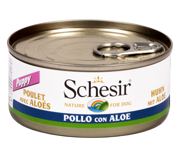 Schesir - Alimento per cani - Puppy filetti di pollo con aloe 150gr