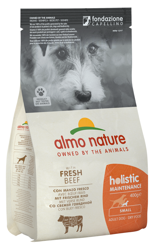 Almo Nature - Alimento per cani - Holistic Maintenance con Manzo Fresco XS/S 400gr
