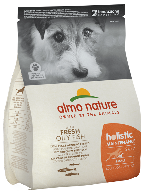 Almo Nature - Alimento per cani - Holistic Maintenance con Pesce Azzurro Fresco XS/S 2kg