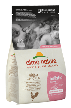 Almo Nature - Alimento per cani - Holistic Puppy con pollo Fresco XS/S 400gr