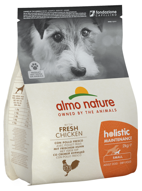 Almo Nature - Alimento per cani - Holistic Maintenance con Pollo Fresco XS/S 2kg