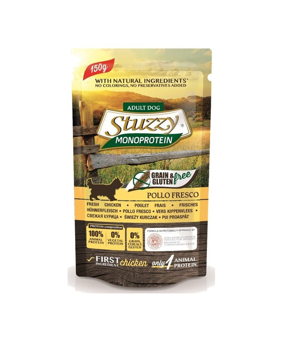 Stuzzy - Alimento per cani - Monoptotein Grain&Gluten Free + gusti da 150gr