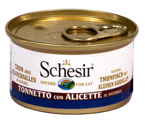 Schesir - Alimento per gatti - Tonnetto con alicette al naturale 85gr