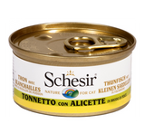 Schesir - Alimento per gatti - Tonnetto con alicette in brodo di pesce 70gr
