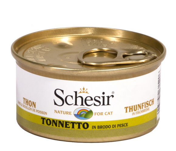 Schesir - Alimento per gatti - Tonnetto in brodo di pesce 70gr