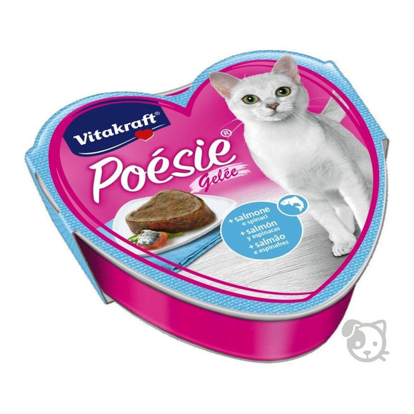 Vitakraft - Alimento per gatti - Poesie Gelée Salmone E Spinaci - 85g