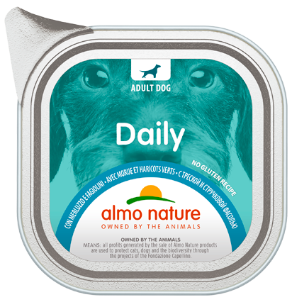 Almo Nature - Alimento per cani - Daily con Merluzzo e Fagioli